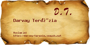 Darvay Terézia névjegykártya