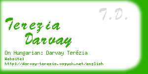 terezia darvay business card